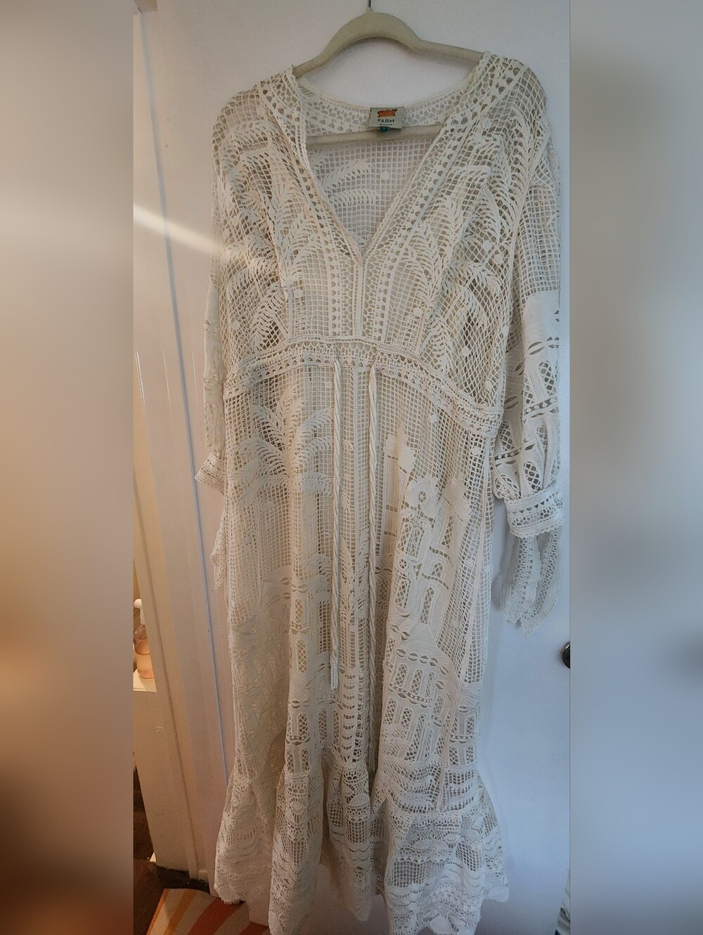 FARM Rio Cream Crochet Maxi Dress - Picture 2 of 4